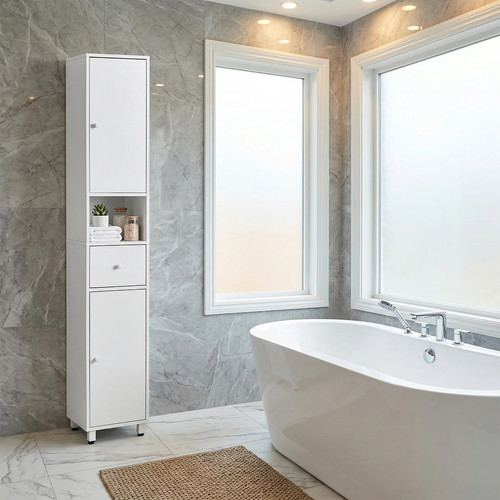 Bathroom vanity white - bathroom,