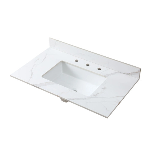 Modern white bathroom vanity - modern,