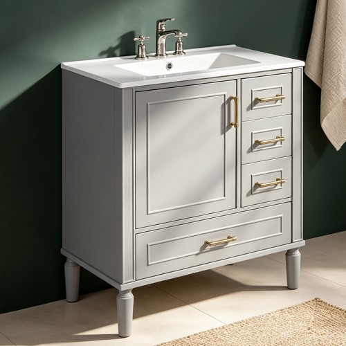 Gray freestanding cabinet - gray,