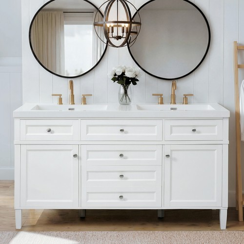 White modern bathroom - modern,