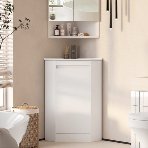 Corner bathroom vanity sink - vanity,
