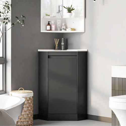 Corner bathroom vanity sink - bathroom,