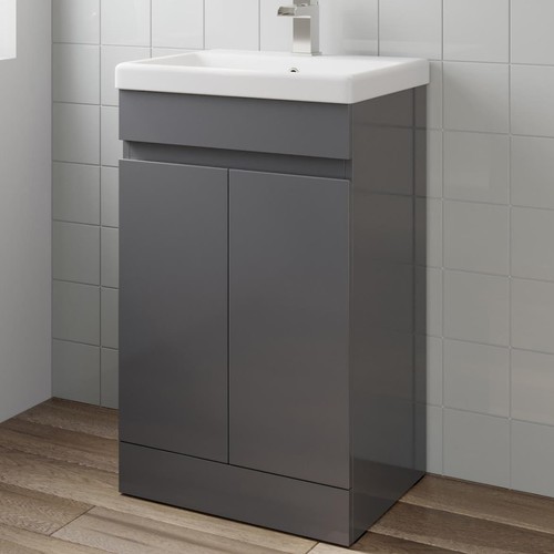 Gloss grey free standing 500mm - gloss,