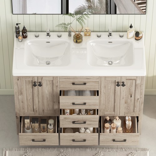 Freestanding double sink - double,