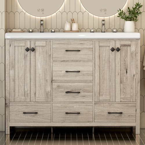 Freestanding bathroom vanity - bathroom,