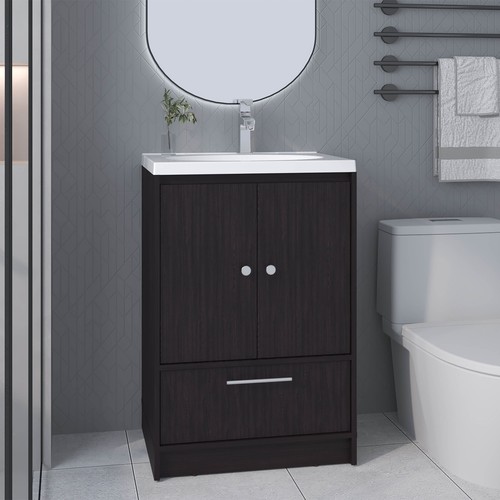 Black wengue bathroom vanity - wengue,
