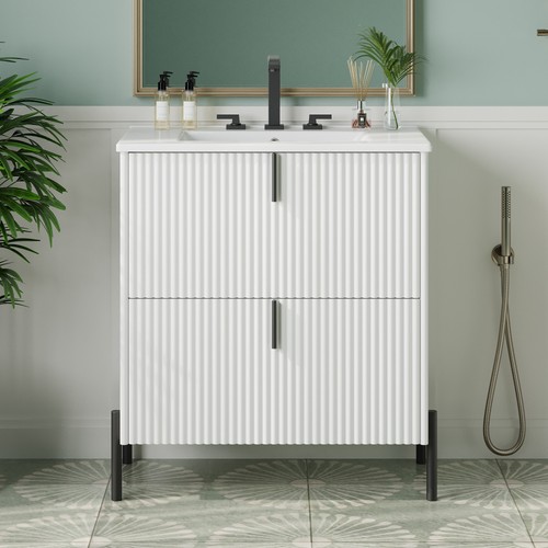 Bathroom vanity ceramic sink - bathroom, w