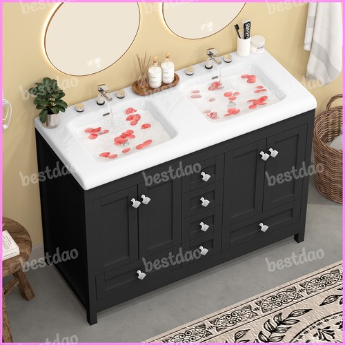 Black bathroom vanity - black,