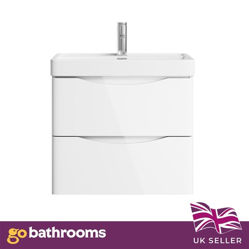 600mm white gloss - white, wall