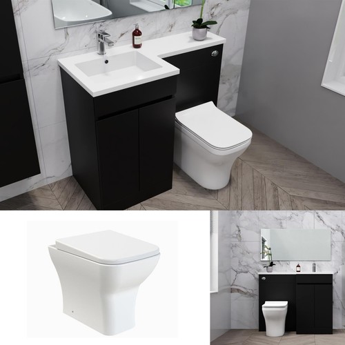Matt black bathroom furniture - matt,