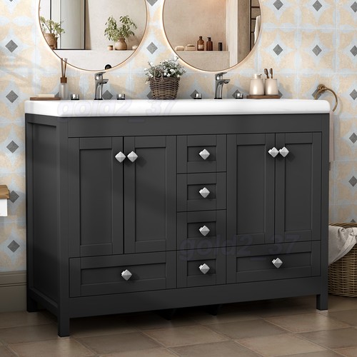 Black white bathroom vanity - black‑white,