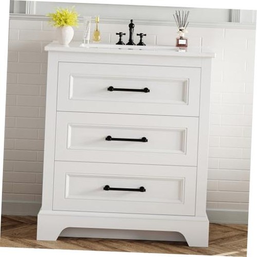 White bathroom vanity - 30",
