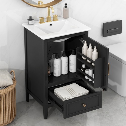 Black bathroom vanity with - 20",